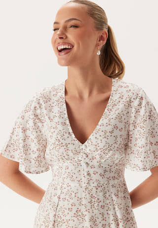 Butterfly Sleeve Viscose Maxi Dress