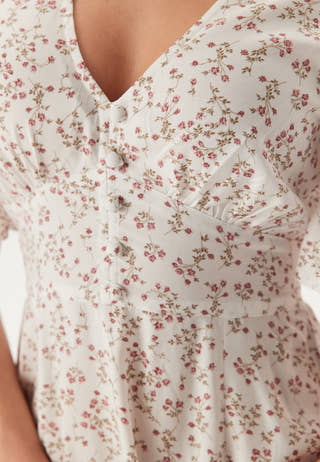 Butterfly Sleeve Viscose Maxi Dress