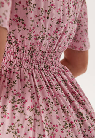 Butterfly Sleeve Viscose Maxi Dress