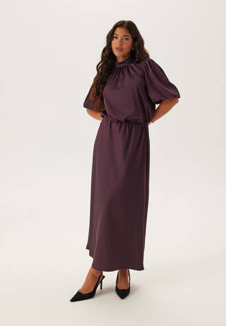 Chimney Collar Puff Sleeve Blouse