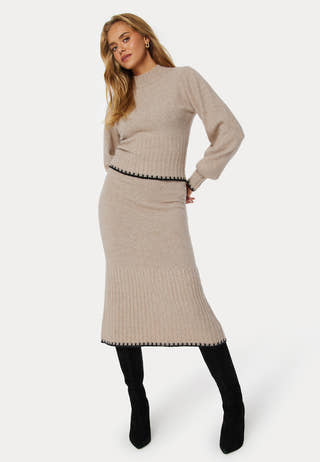 Volume Sleeve Knitted Sweater