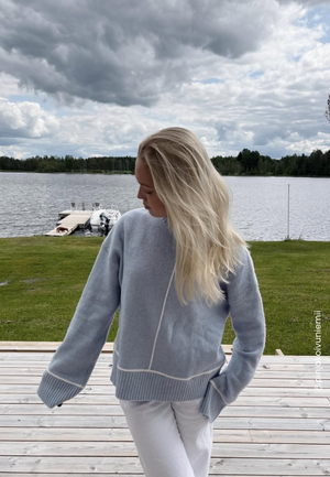 Contrast Stitch Knitted Sweater