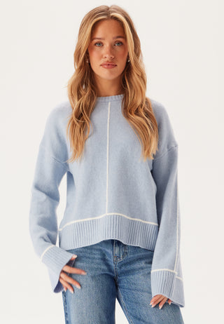 Contrast Stitch Knitted Sweater