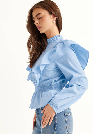 Cotton Frill Blouse