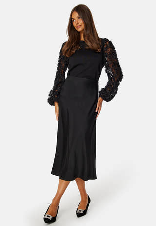 Midi Satin Skirt