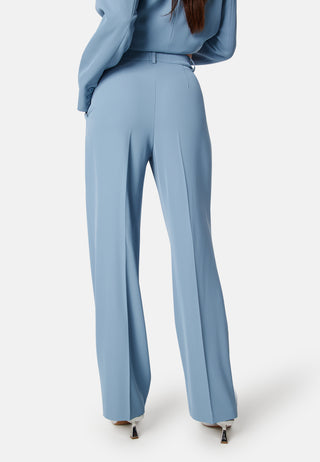Straight Leg Pleated Suit Pants