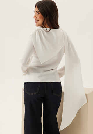 Draped Cape Blouse