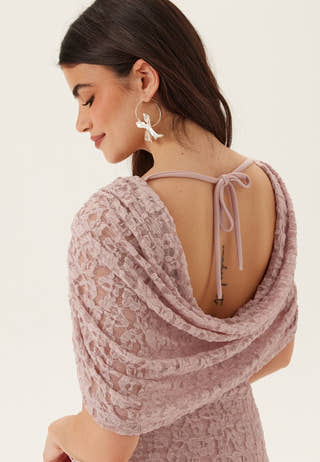 Drapy Cape Lace Dress