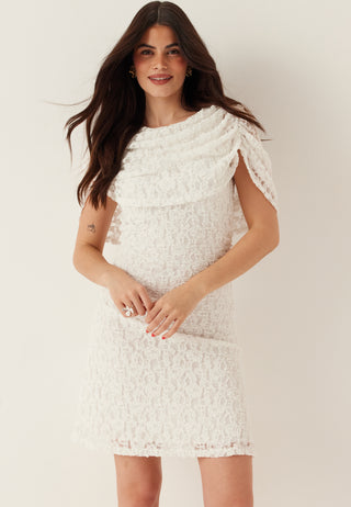 Drapy Cape Lace Dress