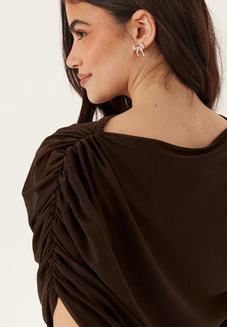 Drapy Mesh Cape Top