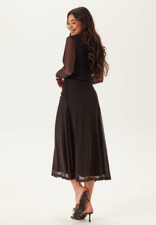 Drapy Twist Mesh Dress