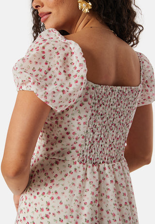 Ruched Bustier Midi Dress