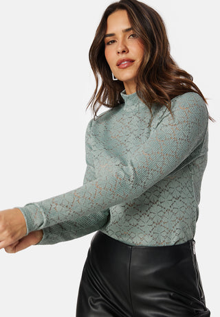 Turtleneck  Lace Top