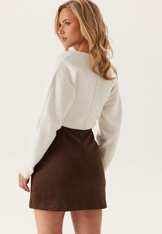 Faux Suede Miniskjørt