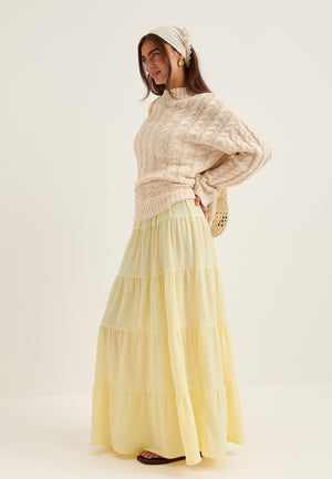 Flounce Maxi Skirt