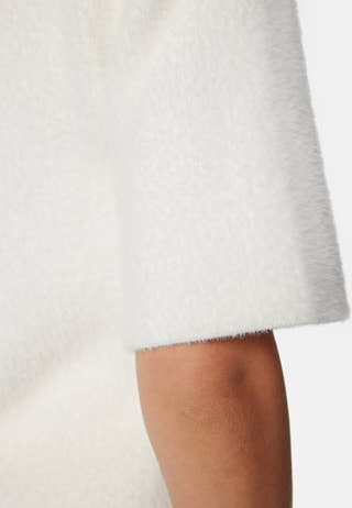 Fluffy Knitted Short Sleeve Sweater