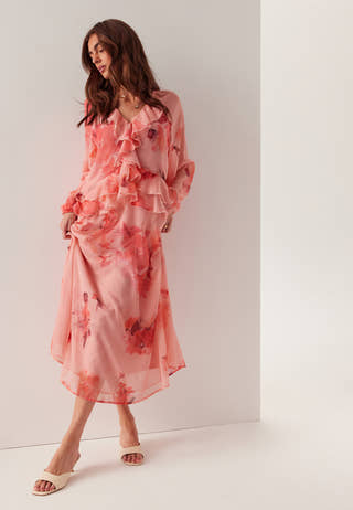 Frill Chiffon Dress