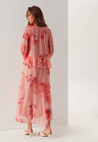 Frill Chiffon Dress