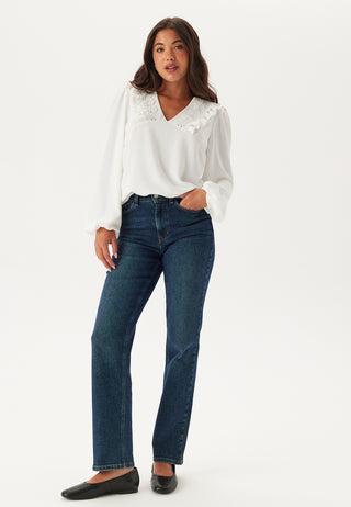 Frill Detail Puff Sleeve Blouse