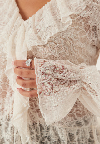 Frill Lace Bluse