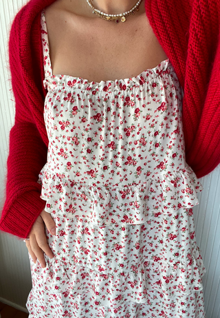 Frill Maxi Viscose Dress