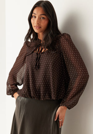 Frill Tie Bluse