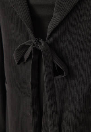 Front Tie Structured Blazer