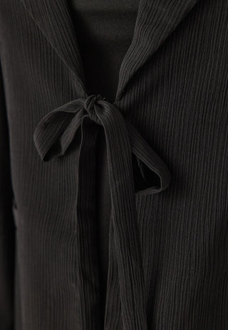 Front Tie Structured Blazer