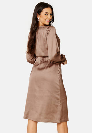 Gisele Satin Midi Dress
