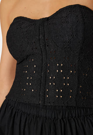 Broderie Anglaise Bustier Top