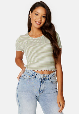 Hallie striped rib top