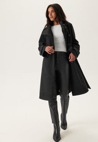 High Neck Midi Coat