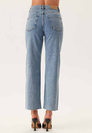 High Straight Ankle Jeans