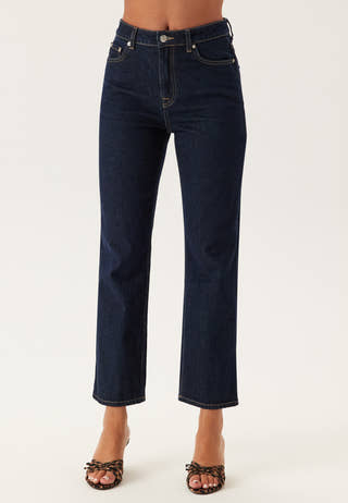 High Straight Ankle Jeans