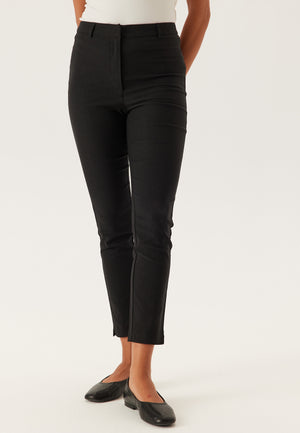 High Waist Stretchy Cropped Slit Bukser