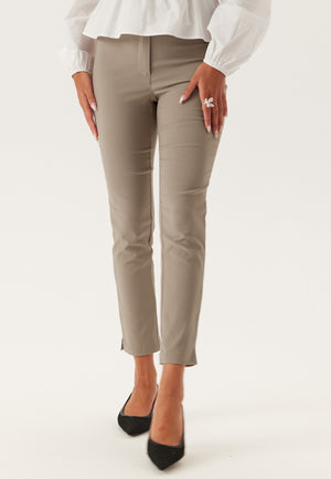 High Waist Stretchy Cropped Slit Bukser
