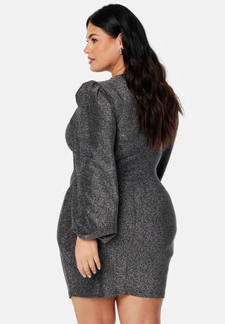 Puff Sleeve Sparkling Dress