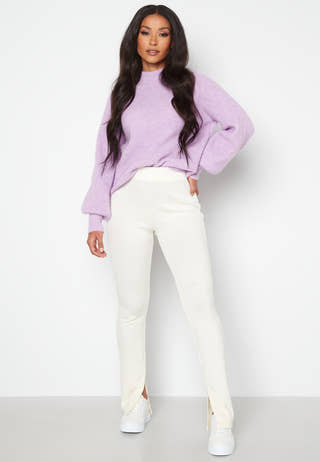Ilse fine knitted slit pants
