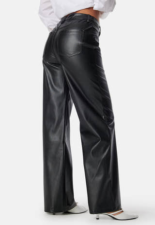Straight PU Trousers