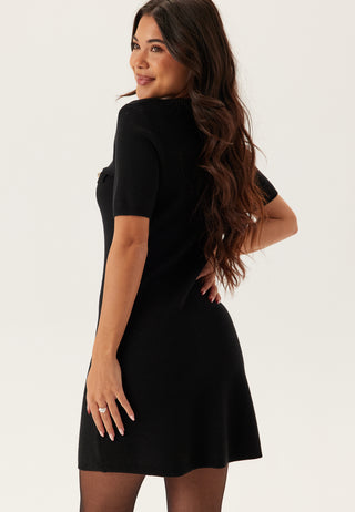 Knitted Gold Button Dress