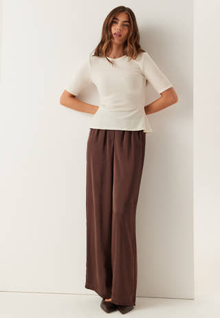 Knitted Peplum Top