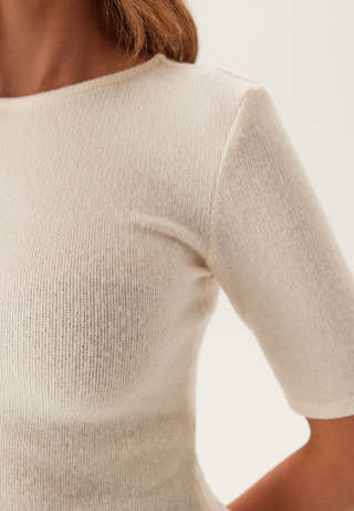 Knitted Peplum Top