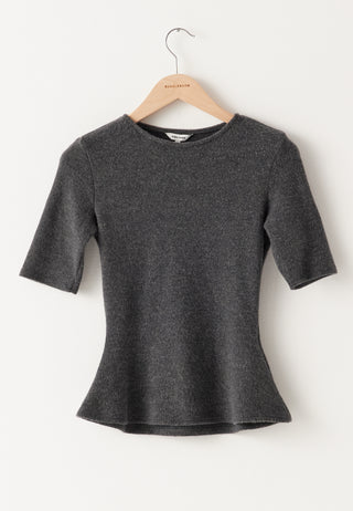 Strikket Peplum-topp