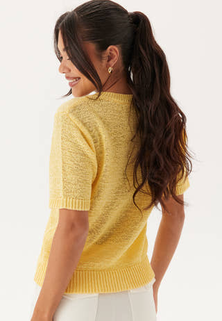 Knitted Short Sleeve Sweater