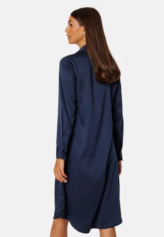 Lillyanna satin shirt dress