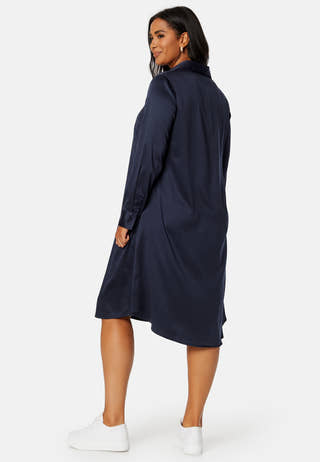 Lillyanna satin shirt dress