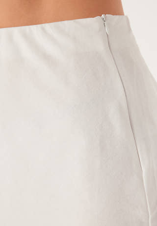 Linen Blend Maxi Skirt