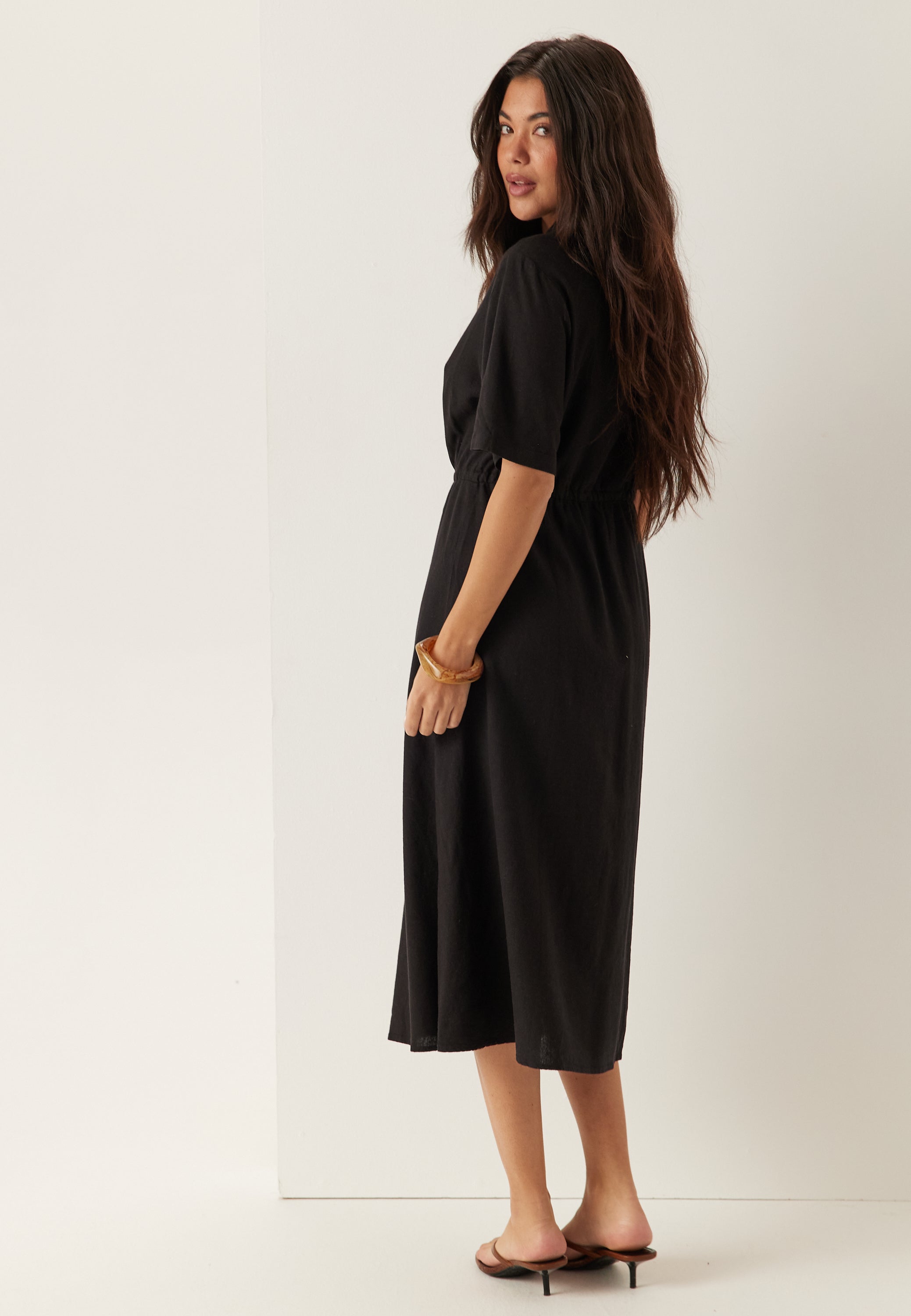 Linen skjortekjole