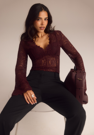 Long Sleeve Lace Top