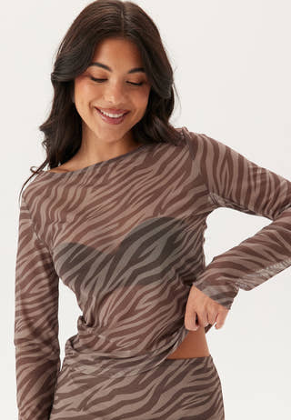 Long Sleeve Mesh Top